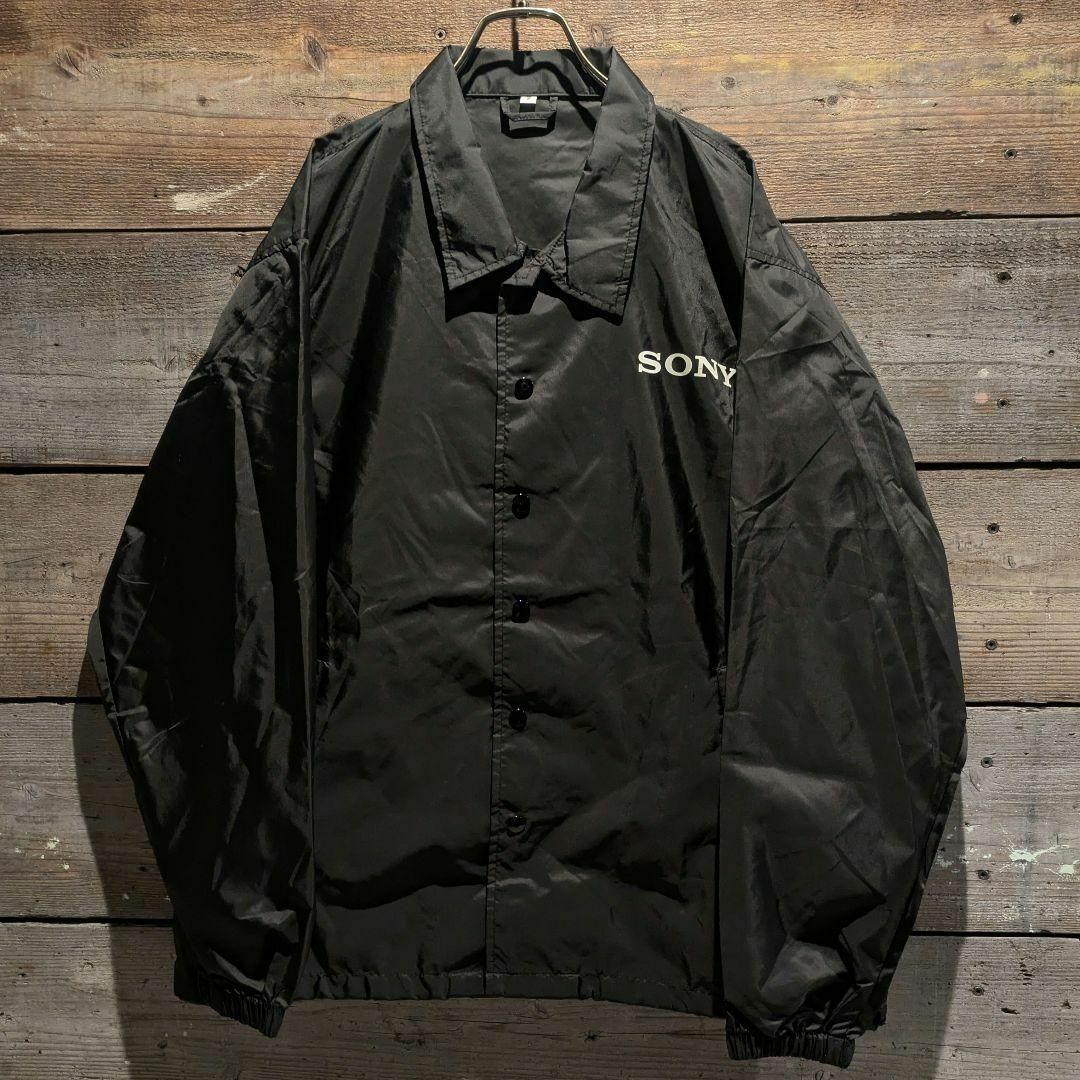SONY - 80s vintage SONY WEGA 企業プリント コーチジャケット SONY - 80s vintage SONY WEGA 企業プリント コーチジャケット