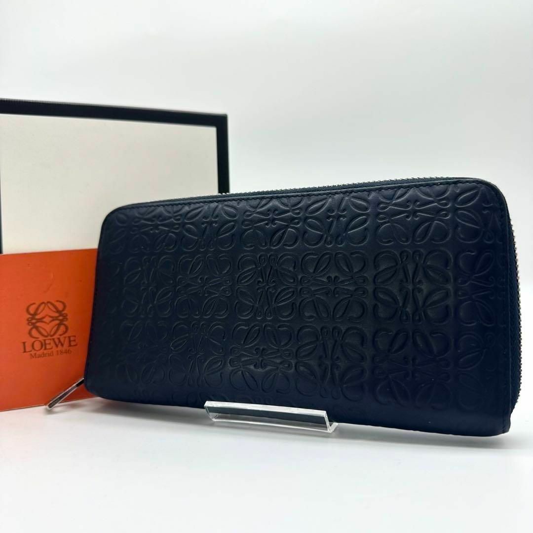 美品✨ LOEWE ラウンドファスナー 長財布 リピートアナグラム 美品✨ LOEWE ラウンドファスナー 長財布 リピートアナグラム