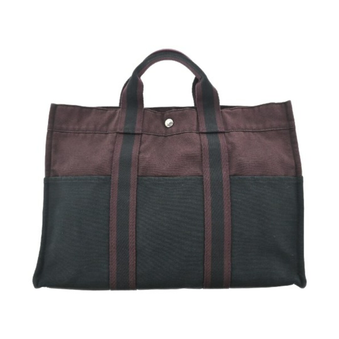 HERMES エルメス トートバッグ MM 茶x黒 【古着】 HERMES エルメス トートバッグ MM 茶x黒 【古着】
