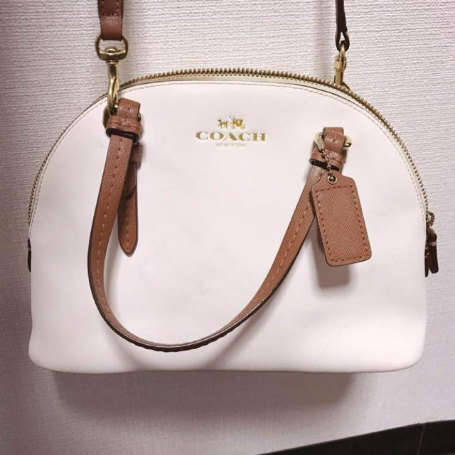 COACH　コーチ　シグネイチャーレザー　2WAY　バッグ　半月　ドーム　PVC