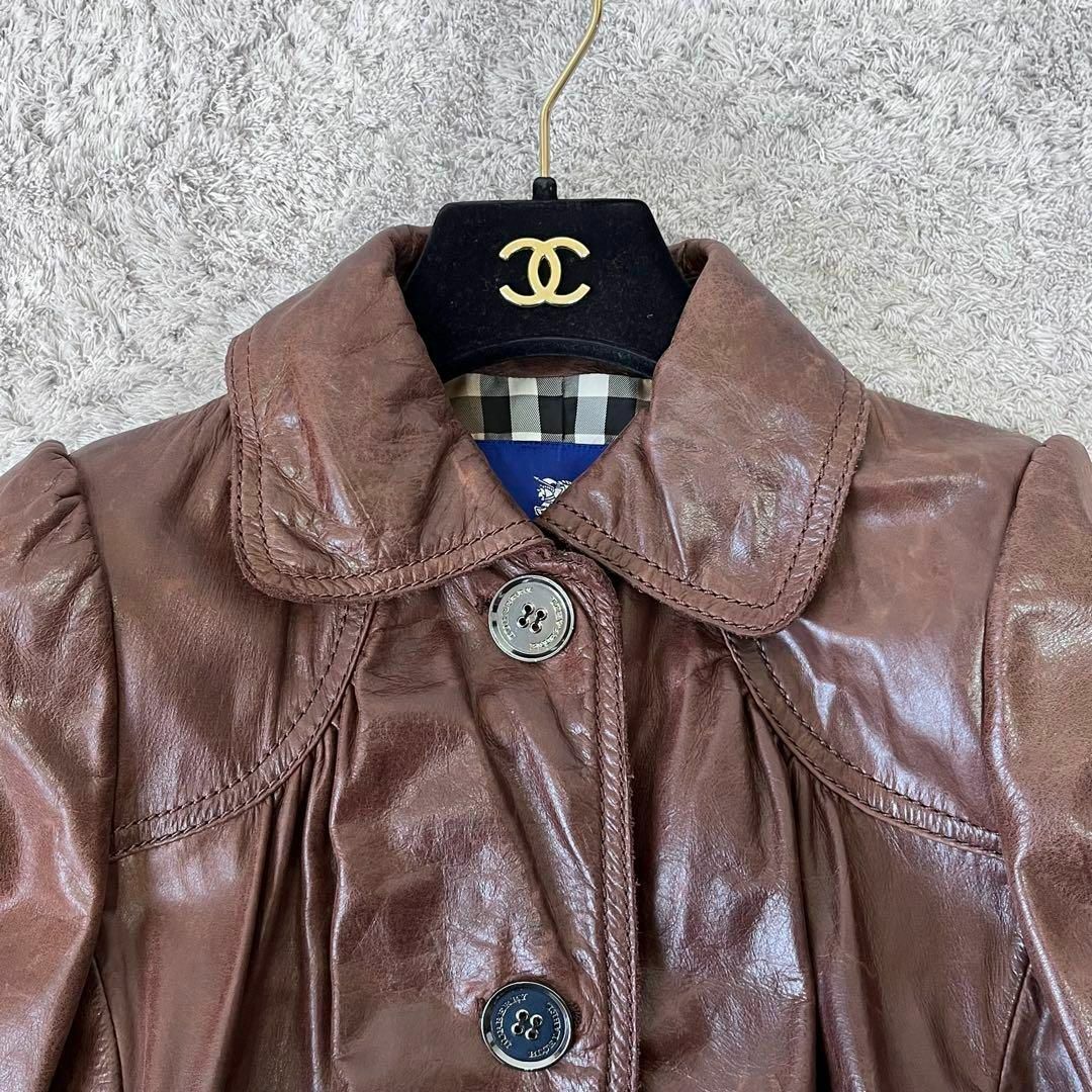 バーバリーブルーレーベル レザー 本革 ノバチェック ロング バーバリーブルーレーベル レザー 本革 ノバチェック ロング