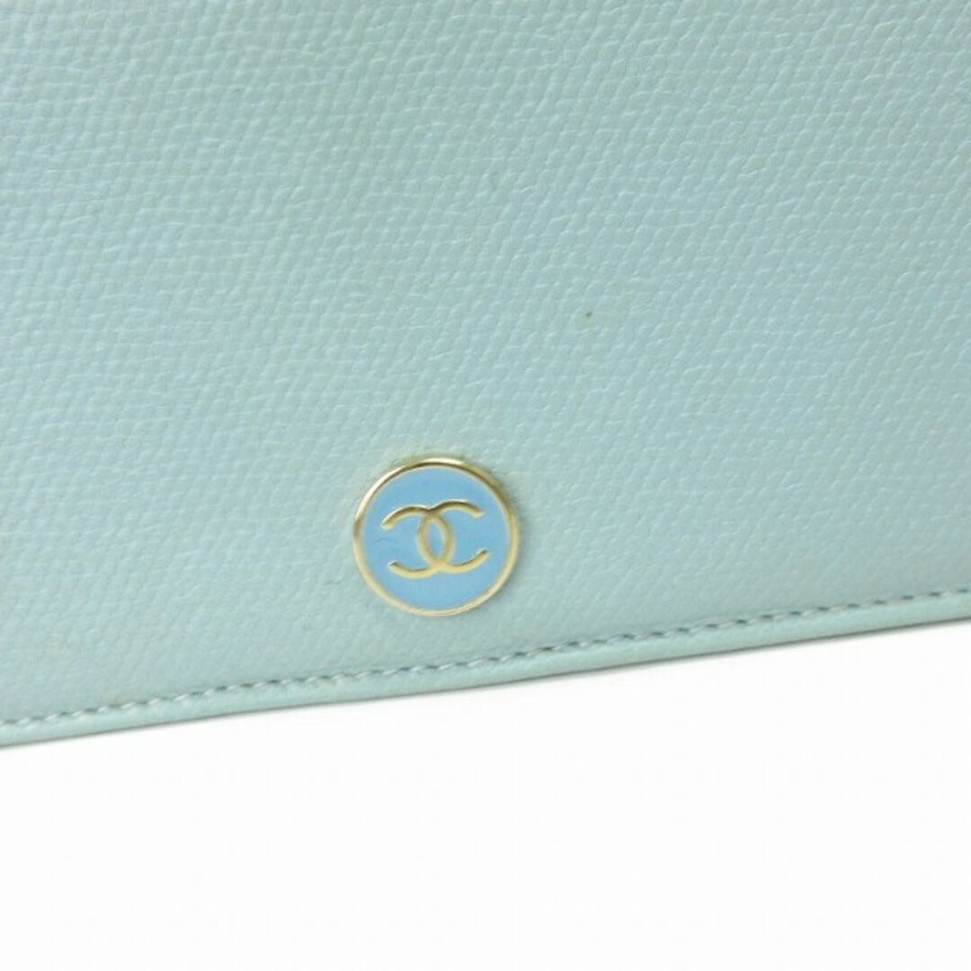シャネル 長財布 二つ折り フラップ ココマーク 900万番台 青 ☆AA☆ シャネル 長財布 二つ折り フラップ ココマーク 900万番台 青 ☆AA☆