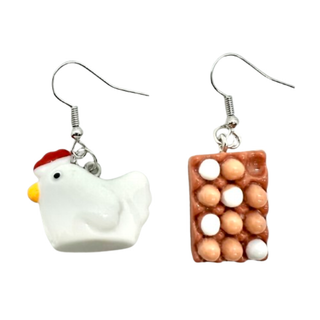 ニワトリ 卵 ピアス レディース アニマル 鶏 鳥 チキン たまご タマゴ 玉子(ピアス)