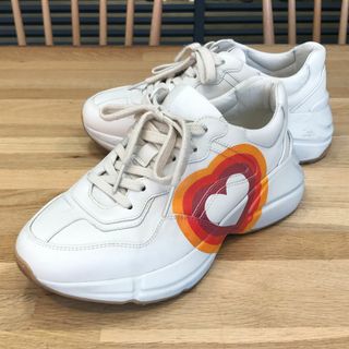 GUCCI - グッチ GGエンボス スニーカー レザー #38 25cm GUCCI - グッチ GGエンボス スニーカー レザー #38 25cm
