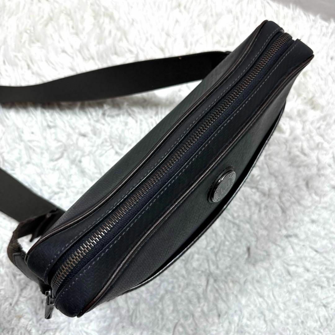 美品 ダンヒル シャーシ ショルダーバッグ 斜め掛け カーボン 美品 ダンヒル シャーシ ショルダーバッグ 斜め掛け カーボン