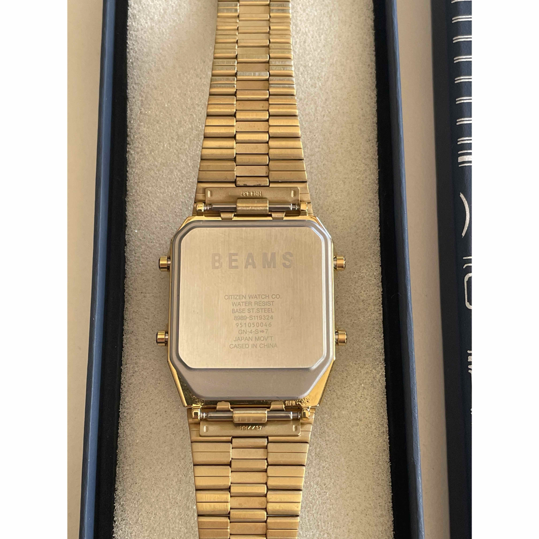 希少 別注 CITIZEN × BEAMS アナデジ テンプ 腕時計 ゴールド 希少 別注 CITIZEN × BEAMS アナデジ テンプ 腕時計 ゴールド