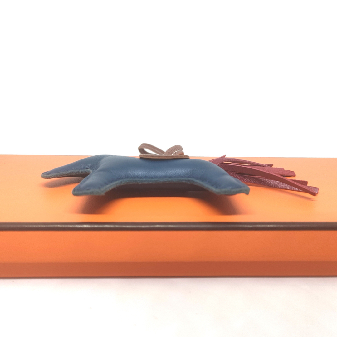 HERMES エルメス ロデオ チャーム PM ブルー ブラウン ネイビー HERMES エルメス ロデオ チャーム PM ブルー ブラウン ネイビー