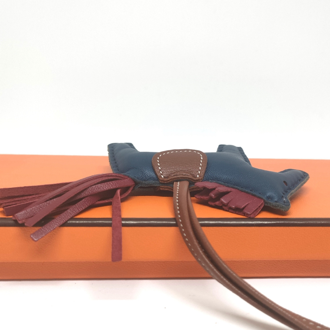HERMES エルメス ロデオ チャーム PM ブルー ブラウン ネイビー HERMES エルメス ロデオ チャーム PM ブルー ブラウン ネイビー