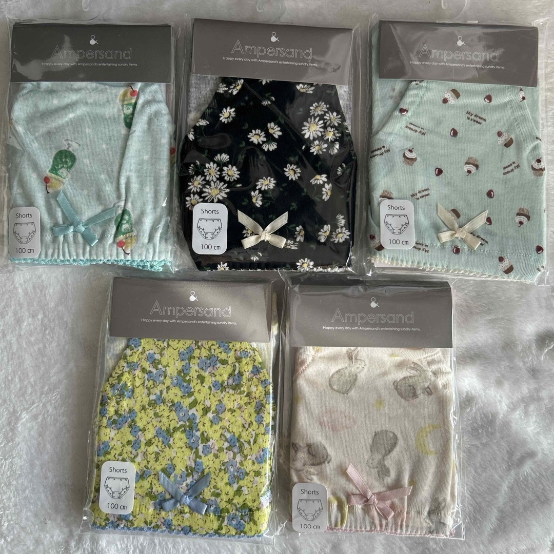 ampersand(アンパサンド)の【スーパーセール限定値下げ】ショーツ 5点セット 100cm キッズ/ベビー/マタニティのキッズ服女の子用(90cm~)(下着)の商品写真