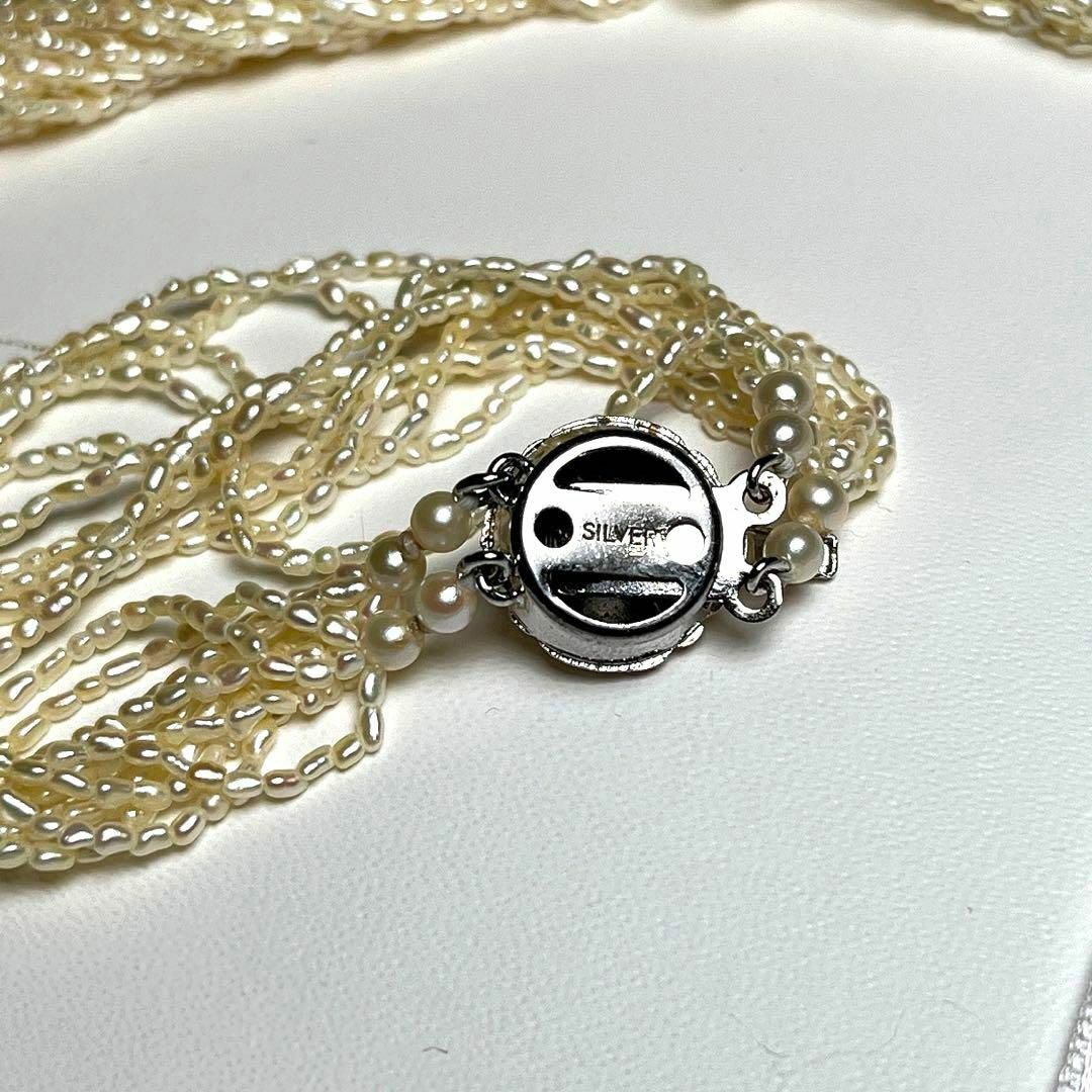希少 10連 砂ケシ 1mm パール あこや SILVER ケース付 芥子真珠 希少 10連 砂ケシ 1mm パール あこや SILVER ケース付 芥子真珠