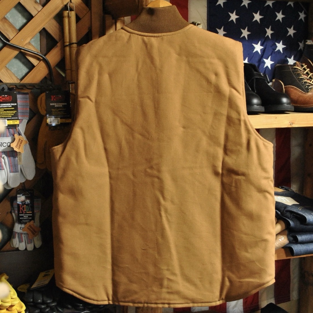 USAカーハートCARHARTT#V01ダックベスト☆ブラウン【S】ワーク USAカーハートCARHARTT#V01ダックベスト☆ブラウン【S】ワーク