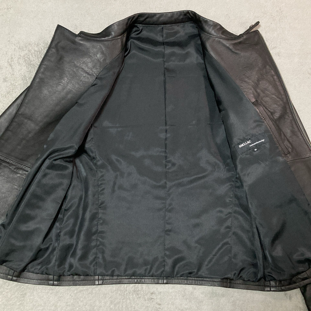 美品】SHELLAC semantic design レザー ライダース M 美品】SHELLAC semantic design レザー ライダース M