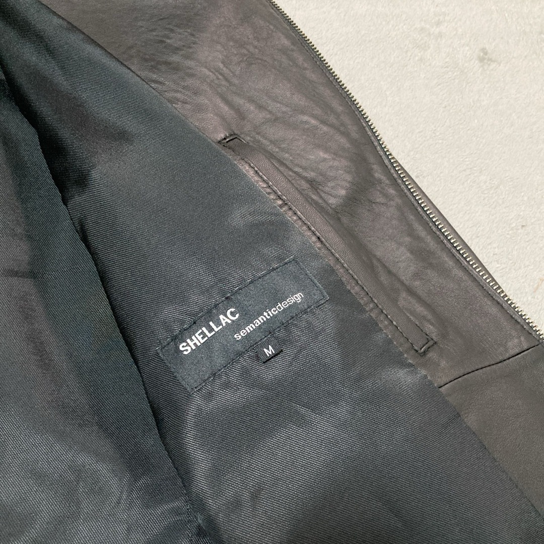 美品】SHELLAC semantic design レザー ライダース M 美品】SHELLAC semantic design レザー ライダース M