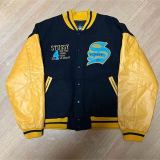 OLD STUSSY ビッグ4デザイン スタジャン オレンジ(STUSSY OLD STUSSY ビッグ4デザイン スタジャン オレンジ(STUSSY