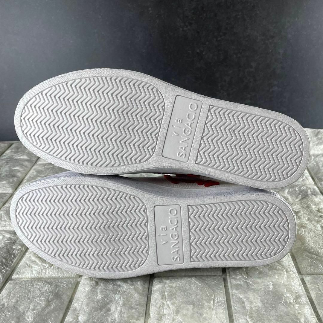 ☆新品 抽選限定 サンガッチョ× バスキア にゅ〜ず USED加工 白 26.5