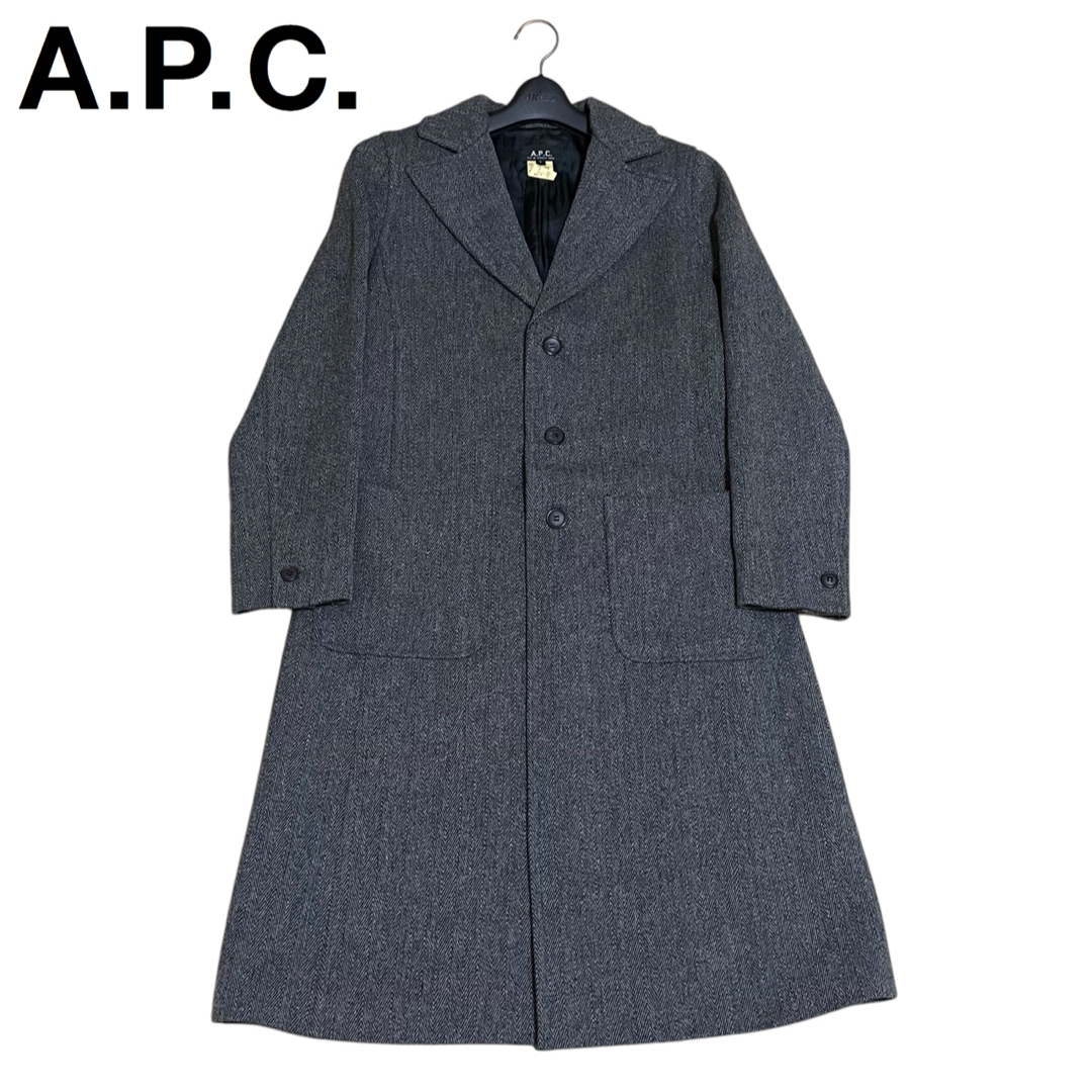 美品 A.P.C. アーペーセー ヘリンボーン ツイードウール 美品 A.P.C. アーペーセー ヘリンボーン ツイードウール