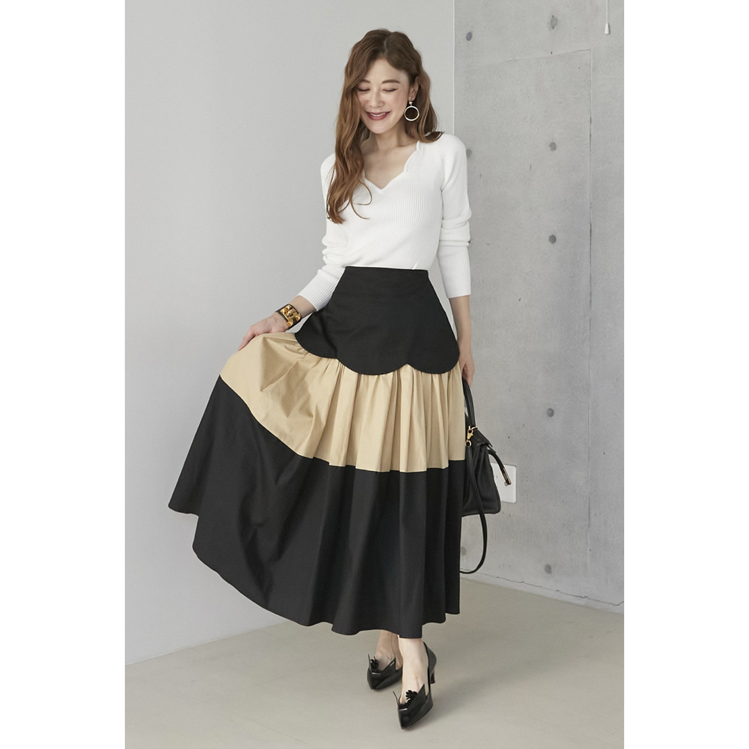 極美品♡FOXEY フォクシー Aライン ワンピース バイカラー 極美品♡FOXEY フォクシー Aライン ワンピース バイカラー