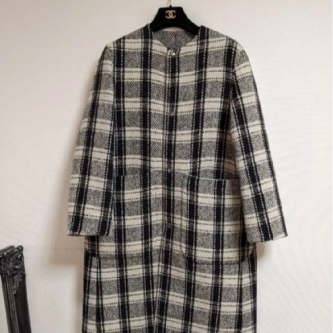 Drawer ノーカラー リバーシブルコート ドゥロワー Drawer ノーカラー リバーシブルコート ドゥロワー