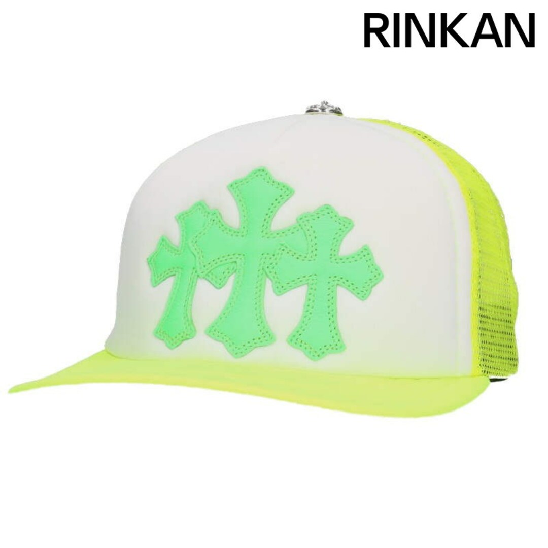Chrome Hearts - クロムハーツ  TRUCKER CAP/レザーパッチトラッカー セメタリーレザーパッチクロスボール付メッシュキャップ メンズ