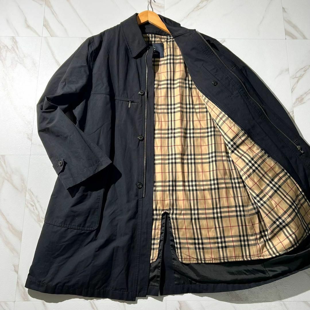 美品✨ BURBERRY LONDON ロングコート ジップアップ ノバチェック 美品✨ BURBERRY LONDON ロングコート ジップアップ ノバチェック