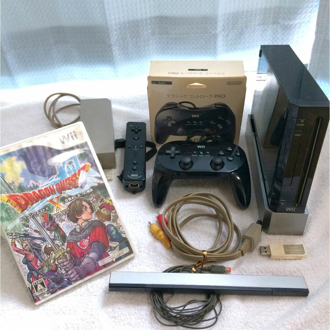 Wii - 任天堂Nintendo wii 本体セット 黒ブラック ソフト1本 Wii - 任天堂Nintendo wii 本体セット 黒ブラック ソフト1本