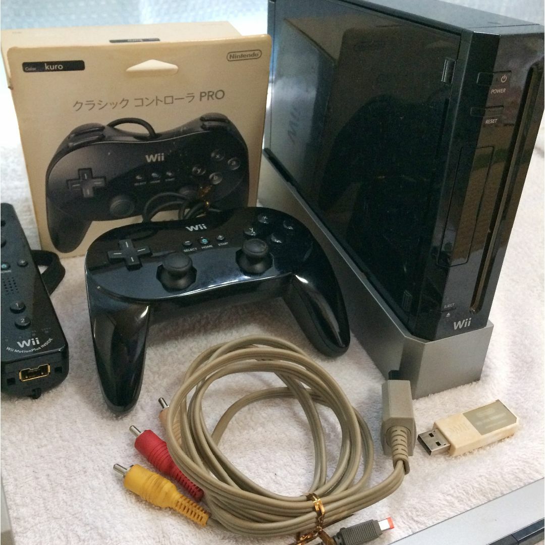 Wii - 任天堂Nintendo wii 本体セット 黒ブラック ソフト1本 Wii - 任天堂Nintendo wii 本体セット 黒ブラック ソフト1本