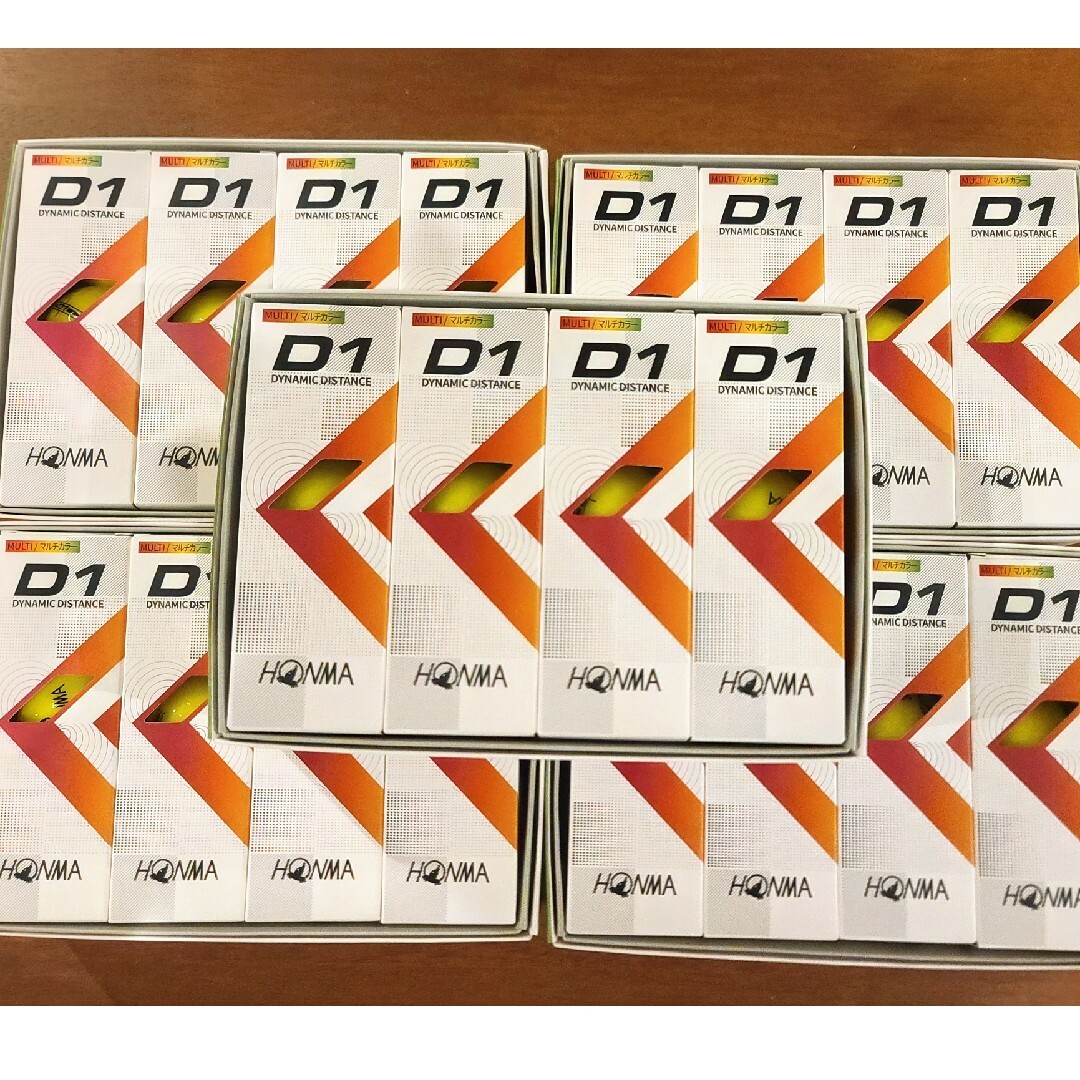 本間ゴルフ(ホンマゴルフ)のゴルフボール 本間 ホンマ D1 5ダース 60個 イエロー ディスタンス 初心 スポーツ/アウトドアのゴルフ(その他)の商品写真