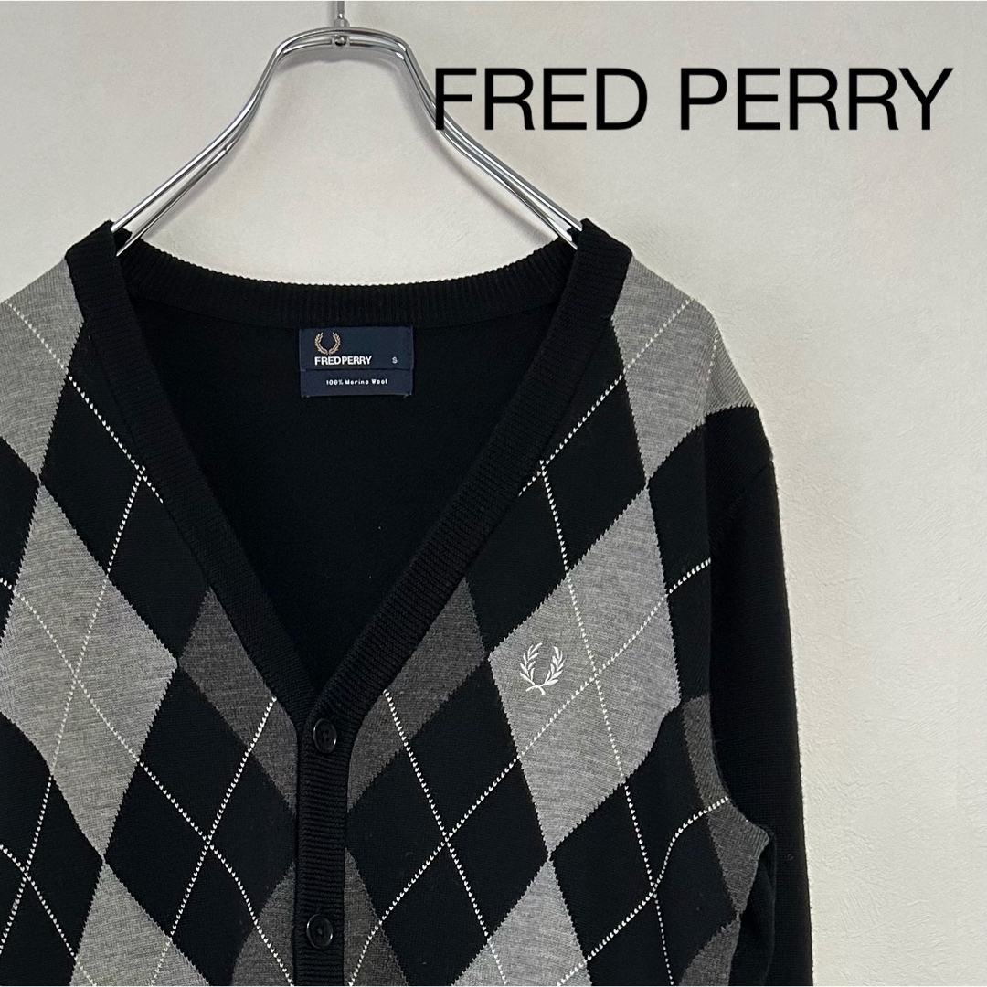美品 90s FRED PERRY ウール カーディガン ニット セーター 美品 90s FRED PERRY ウール カーディガン ニット セーター