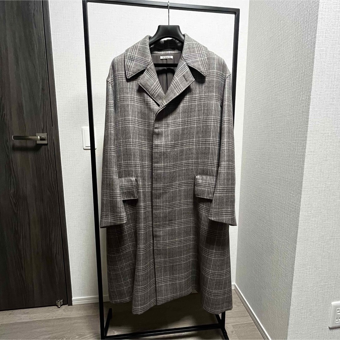 AURALEE 17aw DOUBLE FACE CHECK LONG COAT AURALEE 17aw DOUBLE FACE CHECK LONG COAT