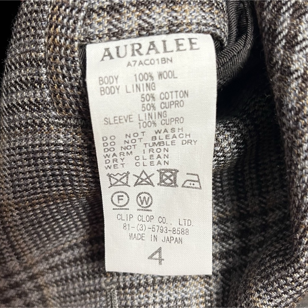 AURALEE 17aw DOUBLE FACE CHECK LONG COAT AURALEE 17aw DOUBLE FACE CHECK LONG COAT