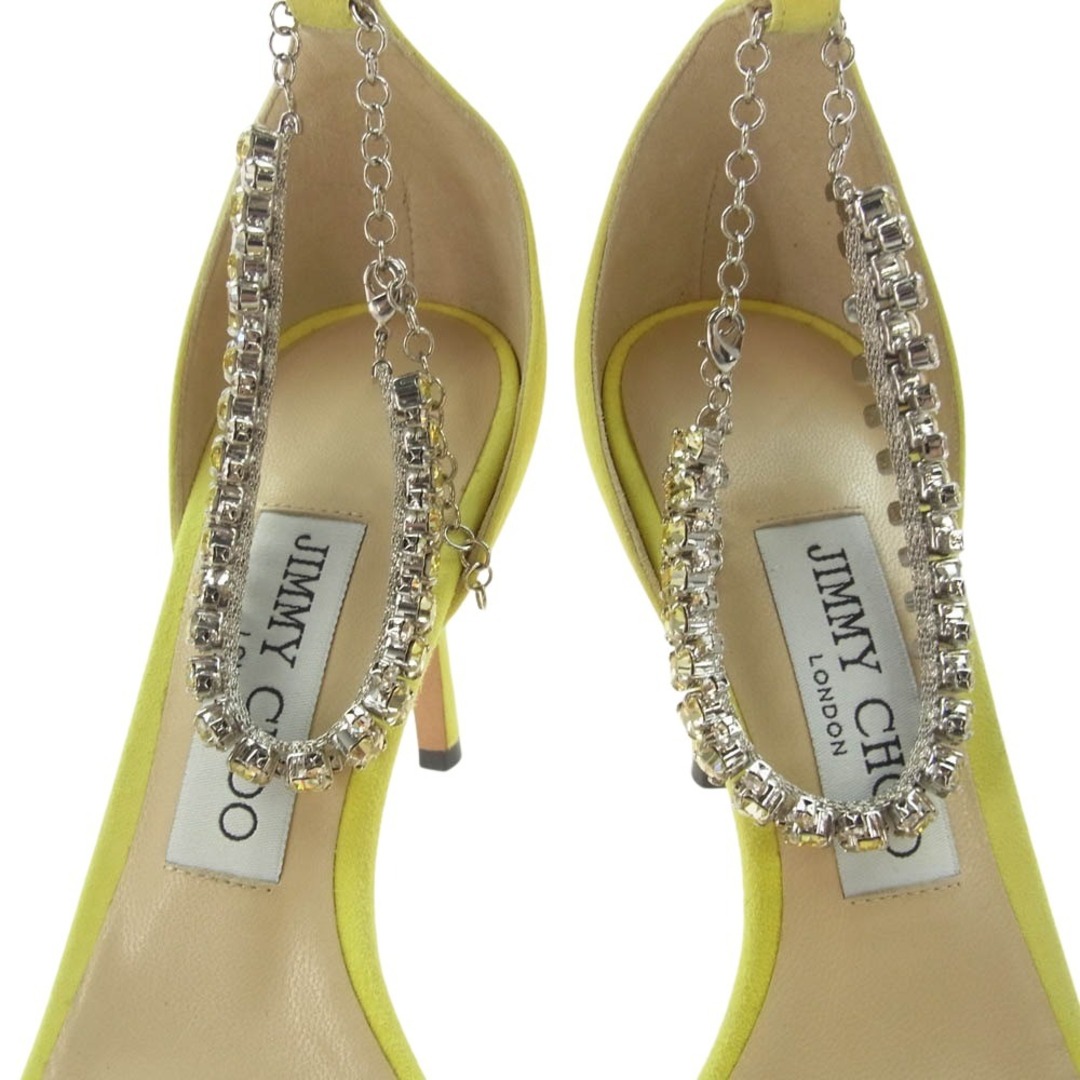 JIMMY CHOO ジミーチュウ ストーン 付 パンプス イエロー系 37