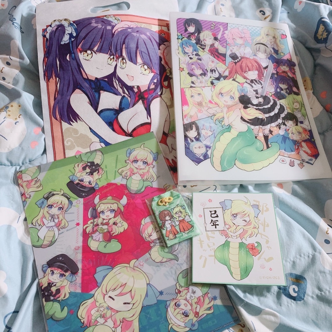 c105 コミケ 邪神ちゃんドロップキック 福のれん 新刊セット