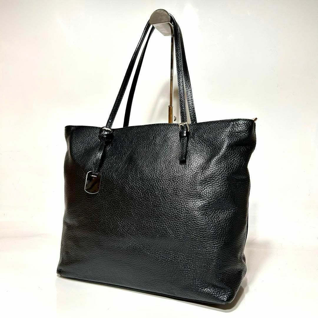 美品】 FURLA レザー トートバッグ ビジネスバッグ シボ革 美品】 FURLA レザー トートバッグ ビジネスバッグ シボ革