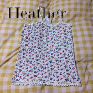 ヘザー(heather)のHeather 小花柄クロスキャミ(キャミソール)