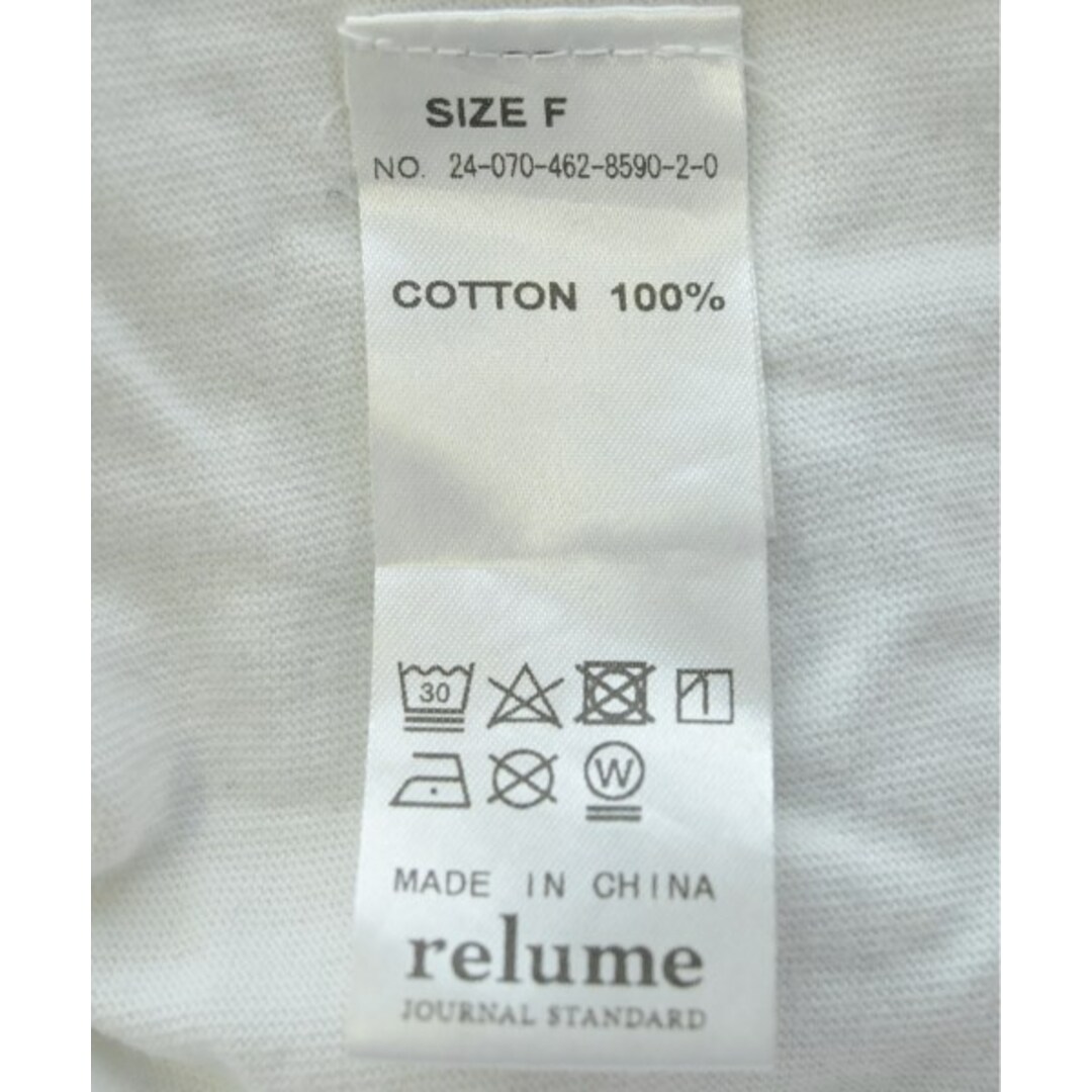 JOURNAL STANDARD relume Tシャツ・カットソー F 白 【古着】【中古】 JOURNAL STANDARD relume Tシャツ・カットソー F 白 【古着】【中古】
