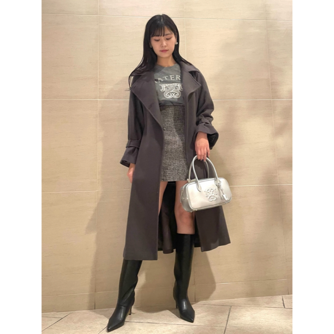 正規品】snidel ウールカシミヤスタンドカラーコート DGRY 0 正規品】snidel ウールカシミヤスタンドカラーコート DGRY 0