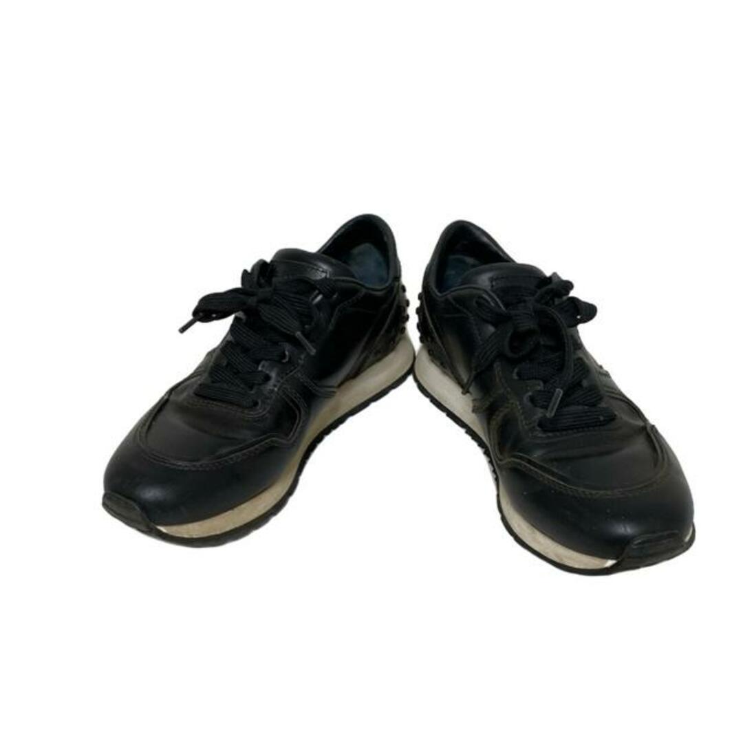 TOD'S(トッズ) スニーカー 36 レディース - 黒 レザー TOD'S(トッズ) スニーカー 36 レディース - 黒 レザー