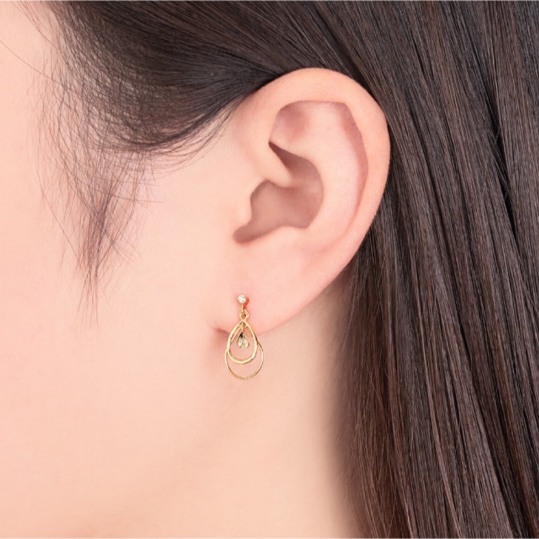 JEWELRY TSUTSUMI - K18イエローゴールドダイヤモンドピアスの JEWELRY TSUTSUMI - K18イエローゴールドダイヤモンドピアスの