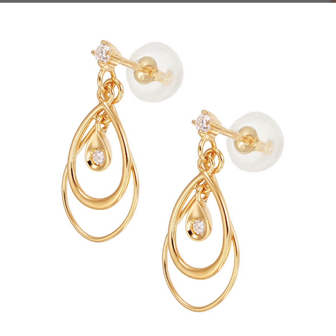 JEWELRY TSUTSUMI - K18イエローゴールドダイヤモンドピアスの JEWELRY TSUTSUMI - K18イエローゴールドダイヤモンドピアスの