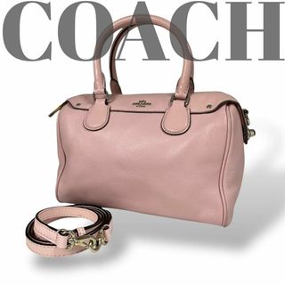 コーチ(COACH)の【良品】コーチ 2way ショルダーバッグ ハンド レザー ピンク F36677(ショルダーバッグ)