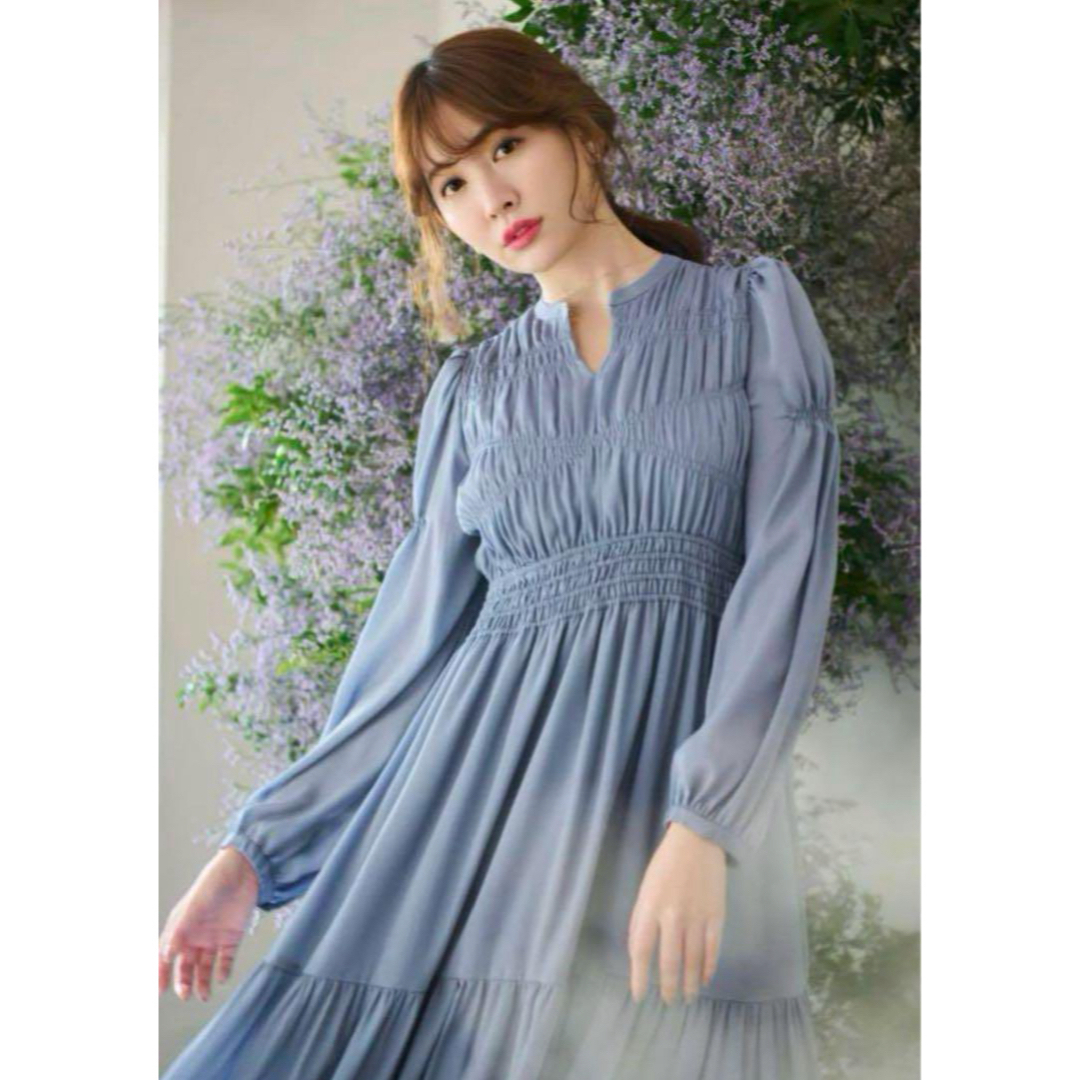 Back Ribbon Tiered Satin Dress | フリマアプリ ラクマ Back Ribbon Tiered Satin Dress | フリマアプリ ラクマ