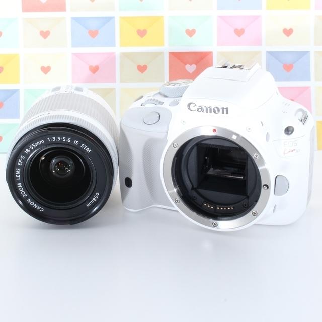 Canon(キヤノン)の★WiFi対応！超可愛いホワイトカラー★1800万画素 kiss X7 スマホ/家電/カメラのカメラ(デジタル一眼)の商品写真