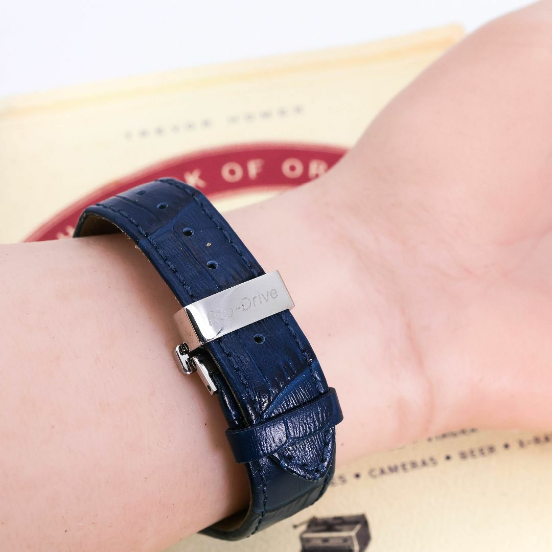 稼働 CITIZEN エコドライブ 腕時計 ソーラー ダイヤベゼル レザー616 稼働 CITIZEN エコドライブ 腕時計 ソーラー ダイヤベゼル レザー616