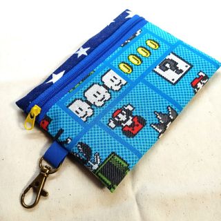 手作り☆ポケットティッシュ&ハンカチポーチ☆スーパーマリオ☆ドット柄(ポーチ)