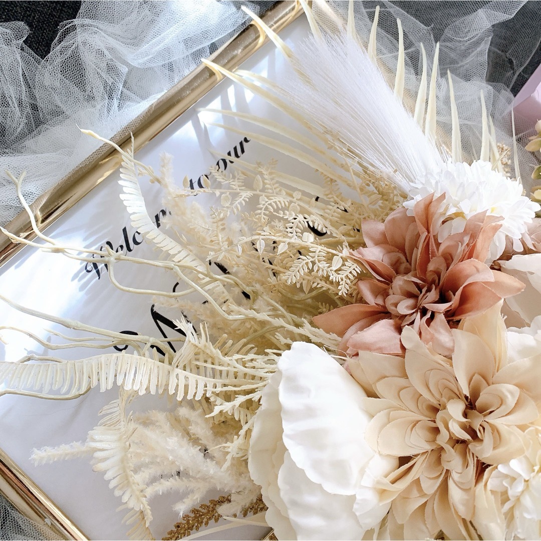 アーティフィシャルフラワーブーケ クラッチブーケ 結婚式 前撮り アーティフィシャルフラワーブーケ クラッチブーケ 結婚式 前撮り