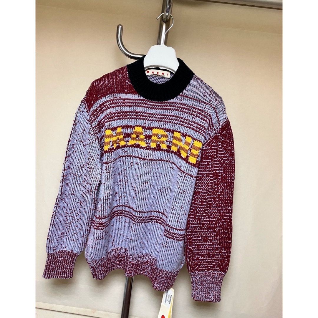 MARNI - 新品 48 23aw マルニ ブランドロゴニット ウールベース MARNI - 新品 48 23aw マルニ ブランドロゴニット ウールベース