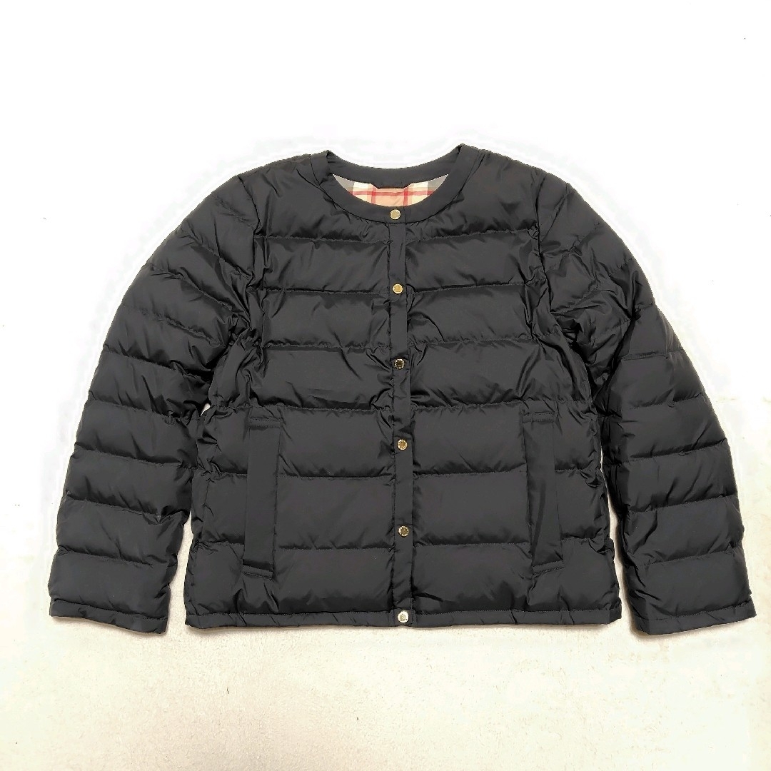 MACKINTOSH LONDON 内ハウスチェック柄ノーカラーダウンジャケット MACKINTOSH LONDON 内ハウスチェック柄ノーカラーダウンジャケット