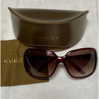 グッチ(GUCCI)の【美品】GUCCIサングラス　GG-3166レッド系(サングラス/メガネ)
