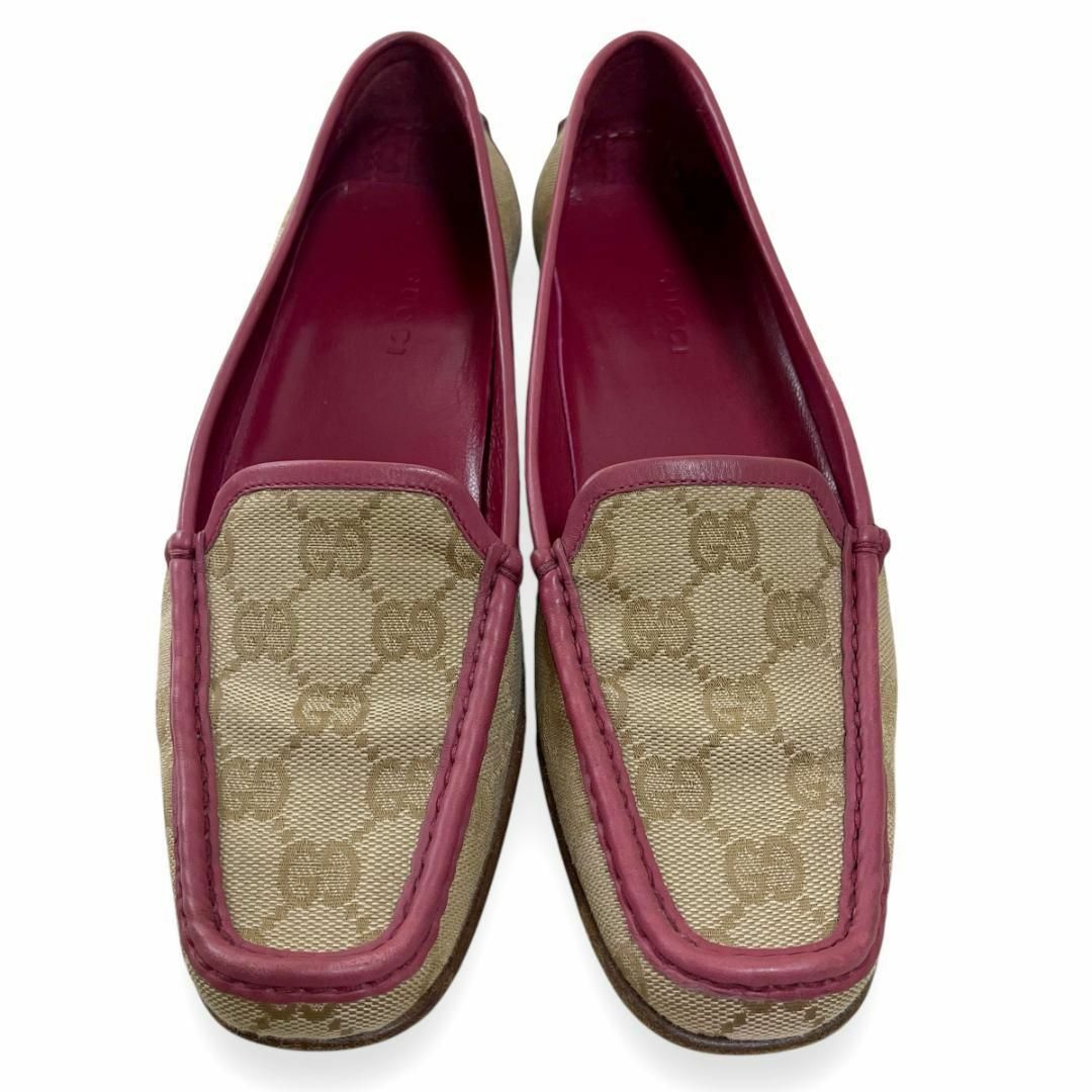 GUCCI グッチ フラットシューズ GG柄 22cm パイピング 35 GUCCI グッチ フラットシューズ GG柄 22cm パイピング 35