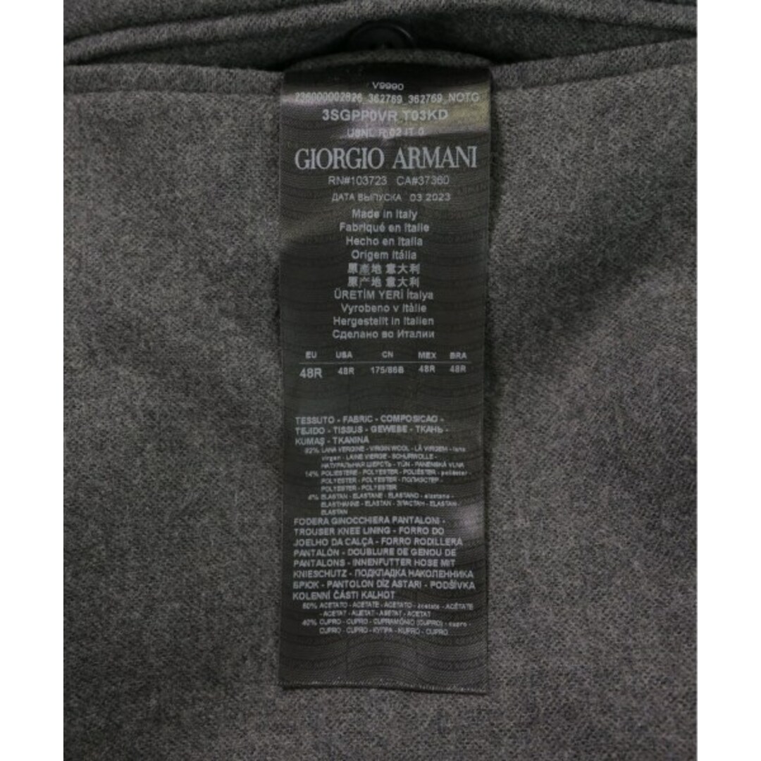 GIORGIO ARMANI - GIORGIO ARMANI スラックス 48(L位) グレー GIORGIO ARMANI - GIORGIO ARMANI スラックス 48(L位) グレー